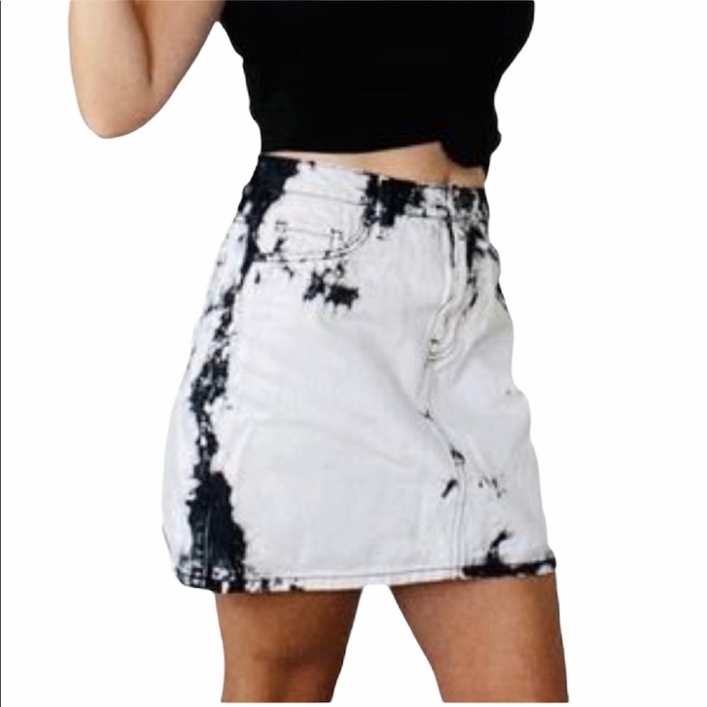 Zara Acid Wash Mini Skirt NWT - Picture 2 of 5